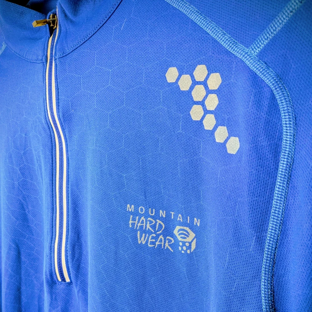Mountain Hardwear Blue Long Sleeve 1/4 Zip Pullover – Size L #185 - Picture 2 of 7